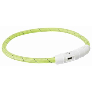 Trixie Flash Leuchtring USB M-L ca. 45 cm, Farbe: grün