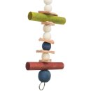 Holzspielzeug mit Leder und Perlen 28 cm