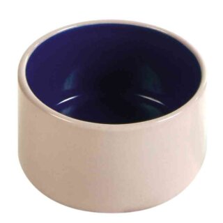 Keramiknapf für Kleinnager creme/blau 100 ml/ø 7 cm