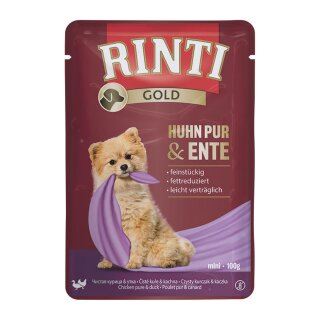 Rinti Gold Huhn Pur & Ente 100 g Pouchbeutel