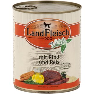 LandFleisch Classic Rind & Reis extra mager mit Frischgemüse 800 g