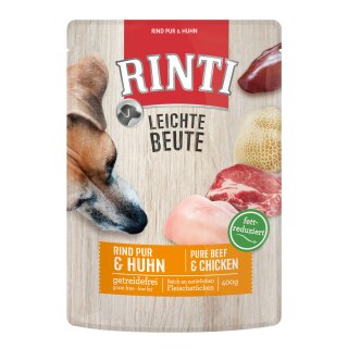 Rinti Leichte Beute Rind Pur + Huhn 400g 10er-Pack