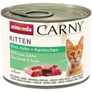 Animonda Cat Dose Carny Kitten Rind, Huhn + Kaninchen 200