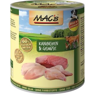 MACs DOG Kaninchen, Rind & Gemüse 800g