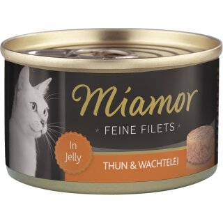 Miamor Feine Filets Thunfisch &amp; Wachtelei 100g
