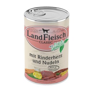 LandFleisch Dog Classic Rinderherz & Nudeln 400g