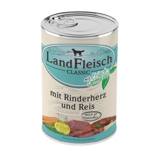 LandFleisch Dog Classic Rinderherz & Reis 400g