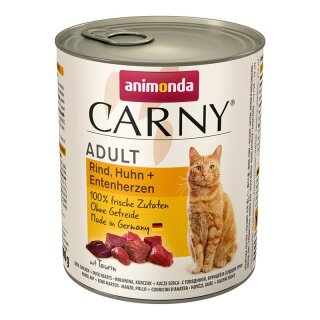 Animonda Carny Adult Rind & Huhn & Entenherzen 800 g
