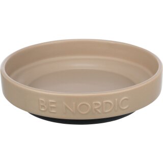 BE NORDIC Napf, flach, Keramik/Gummi 0,3 l/ø 16 cm, taupe