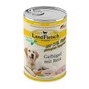 LandFleisch Dog Classic Geflügel mit Reis mit...